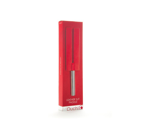 Shots Ouch! Whips and Paddles Leather Pala Abierta Rojo
