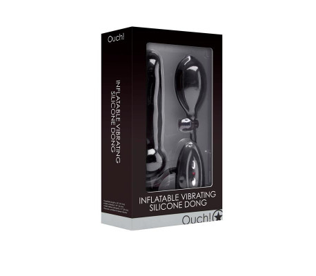 Shots Ouch! Dildo Vibrador Hinchable Negro