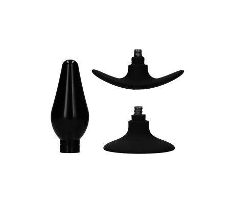 Set Plug Anal y Ventosa Putiaguda Grande Negro