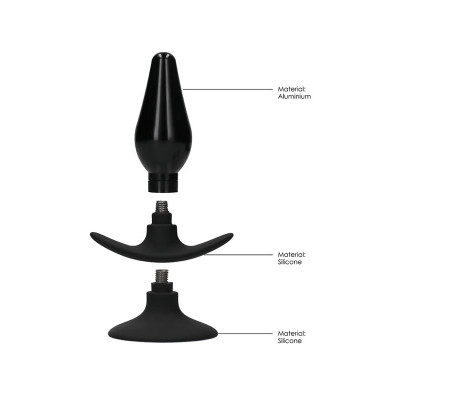 Set Plug Anal y Ventosa Putiaguda Grande Negro
