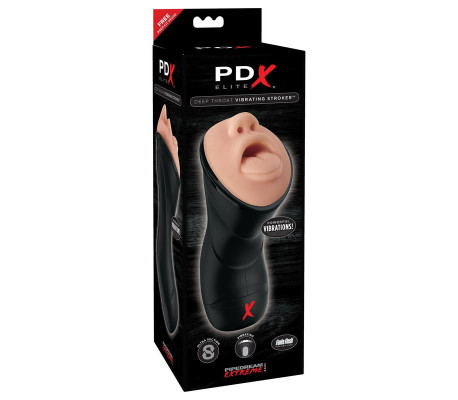 PDX Elite Masturbador Vibrador Deep Throat