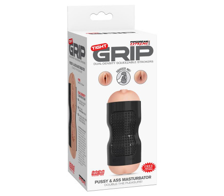 Pipedream Extreme Toyz Masturbador Tight Grip Pussy & Ass Color Negro
