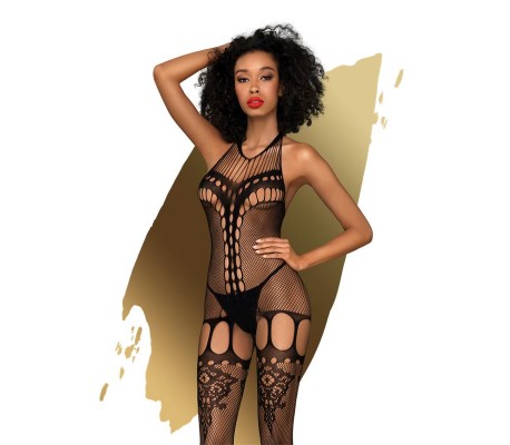Fancy Me Body de Rejilla con Liguero