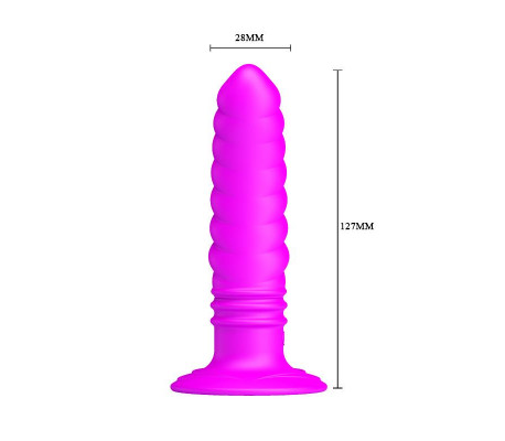 Vibrador Twist Plug Anal Púrpura