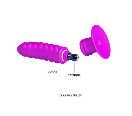 Vibrador Twist Plug Anal Púrpura