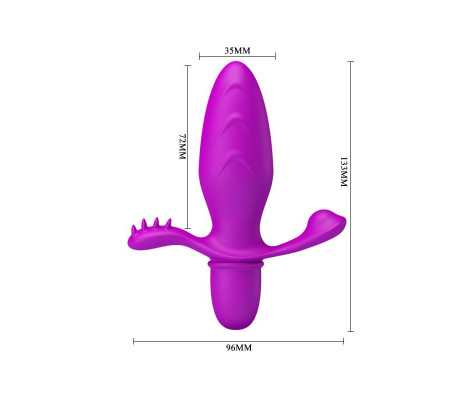 Plur Anal con Vibración Fitch Color Púrpura