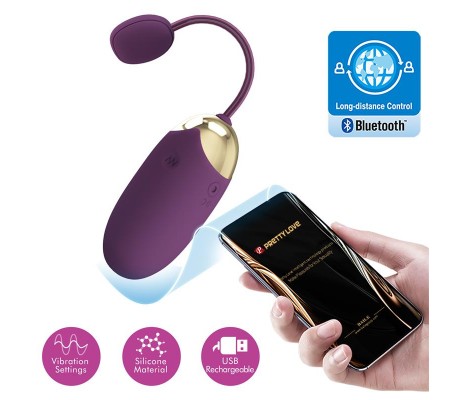Abner Huevo Vibrador con App Lila