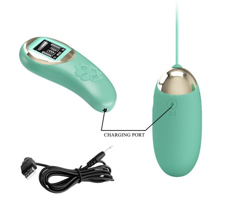 Mina Huevo Vibrador con Control Remoto Pantalla Digital Verde