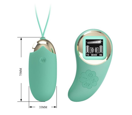 Mina Huevo Vibrador con Control Remoto Pantalla Digital Verde