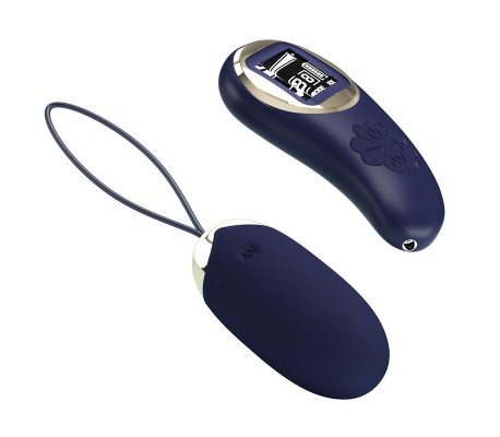 Mina Huevo Vibrador con Control Remoto Pantalla Digital Azul