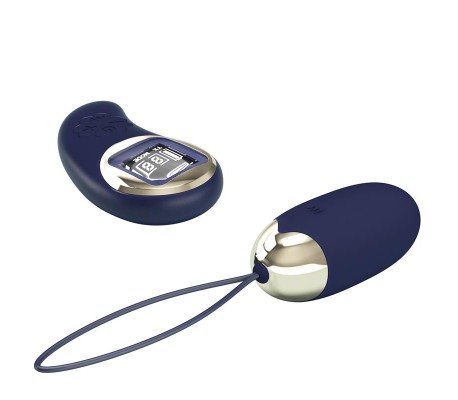 Mina Huevo Vibrador con Control Remoto Pantalla Digital Azul
