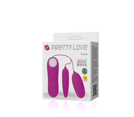 Pretty Love Huevos Vibradores Irma Color Púrpura