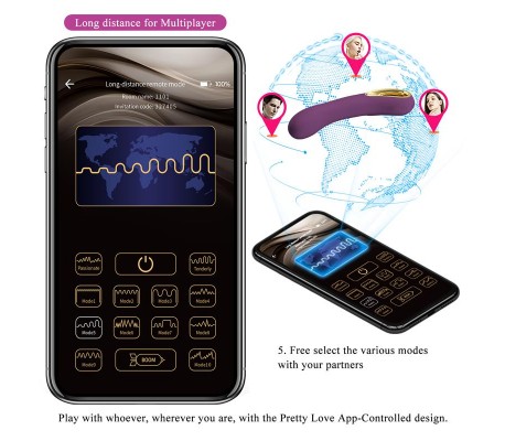 Ethan Vibrador con APP Púrpura