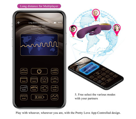 Liam Vibrador Punto G Silicona  con APP Morado