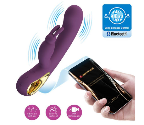 Liam Vibrador Punto G Silicona  con APP Morado