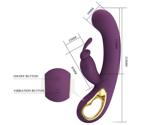 Liam Vibrador Punto G Silicona  con APP Morado