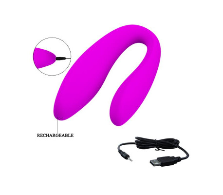 Estimulador de Parejas Control Remoto Rosa