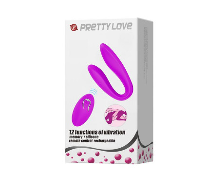 Estimulador de Parejas Control Remoto Rosa