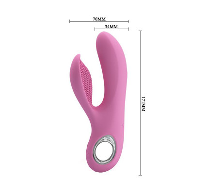 Vibrador Canrol USB Silicona Rosa Suave
