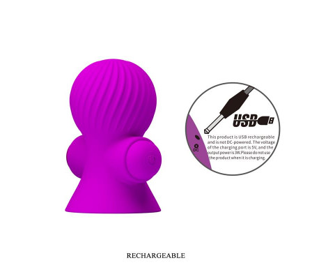 Funda para los Pezones con Vibración Rosa