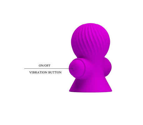 Funda para los Pezones con Vibración Rosa