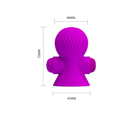 Funda para los Pezones con Vibración Rosa