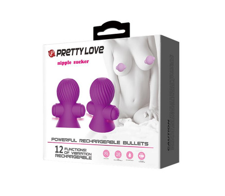 Funda para los Pezones con Vibración Rosa