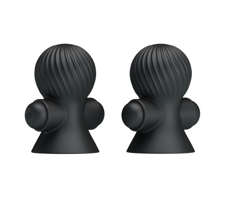 Funda para los Pezones con Vibración Negro