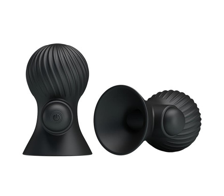 Funda para los Pezones con Vibración Negro