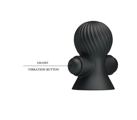 Funda para los Pezones con Vibración Negro