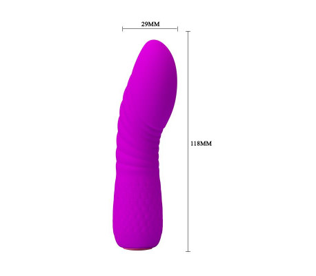 Vibrador Abner USB Silicona Purpura