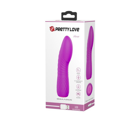 Vibrador Abner USB Silicona Purpura