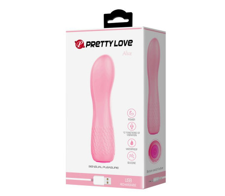 Alice Vibrador 12 funciones Rosa Claro