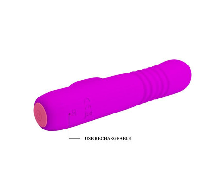 Leopold Vibrador con Función de Movimiento USB Silicona