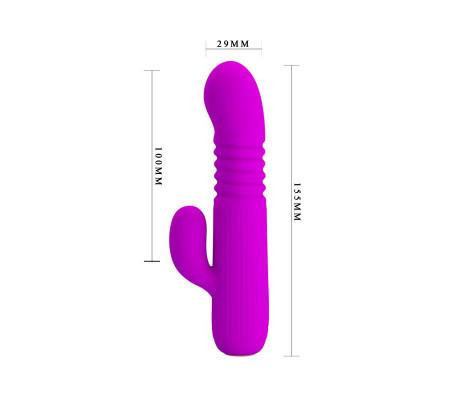 Leopold Vibrador con Función de Movimiento USB Silicona