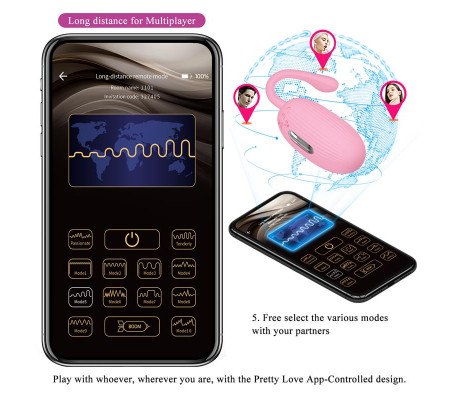 Doreen Huevo Vibrador con Electro Shock y APP