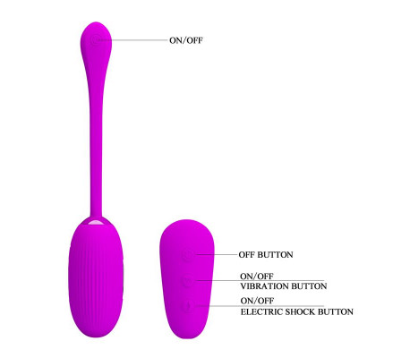Shock Fun Huevo Vibrador con Electro Shock y Control Remoto