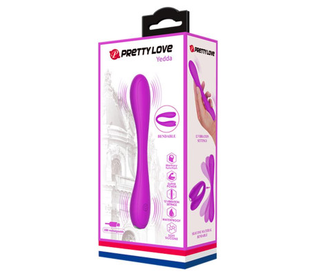 Yedda Vibrador Flexible USB Silicona Púrpura