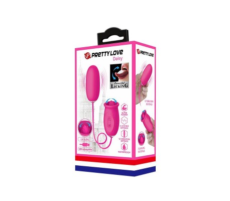 Daisy Huevo Vibrador y Lengua Estimuladora Rosa