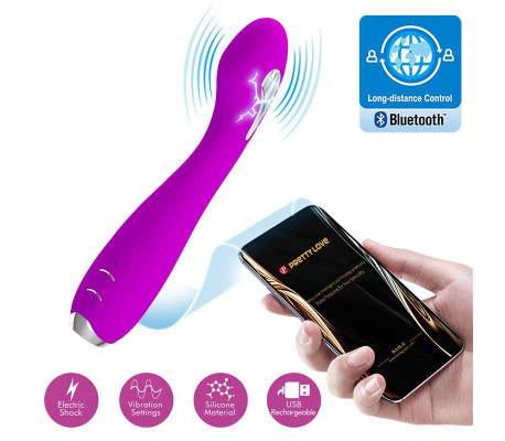 Hector Vibrador con Electroshock y App Rosa