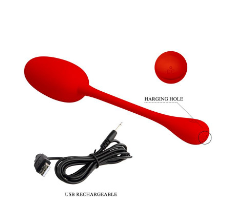Knucker Huevo Vibrador Rojo