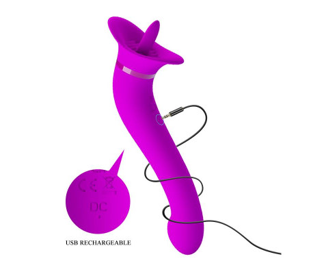 Faust Vibrador con Lengua Estimuladora USB