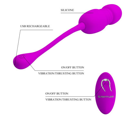 Callieri Huevo Vibrador con Thrusting y Control Remoto