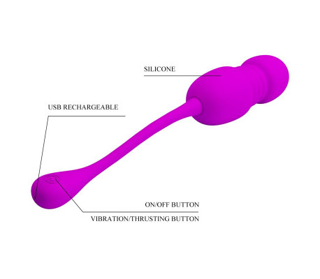 Callie Huevo Vibrador con Movimiento Thursting