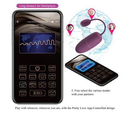 Nymph Huevo Vibrador con APP