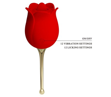 Rose Lover Estimulador con Vibración y Licking