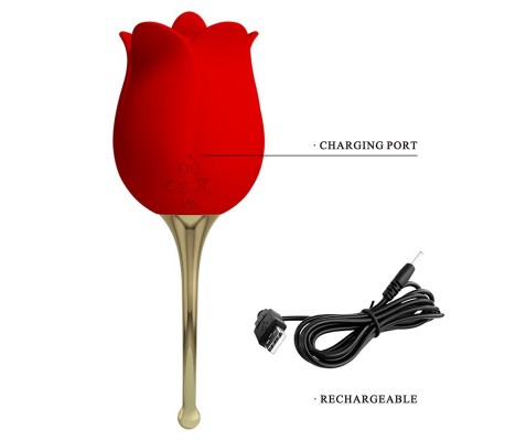 Rose Lover Estimulador con Vibración y Licking