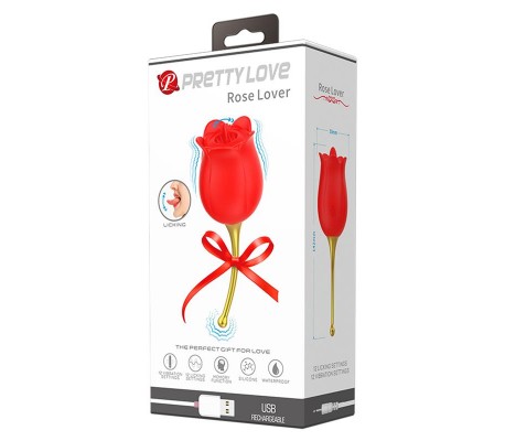 Rose Lover Estimulador con Vibración y Licking