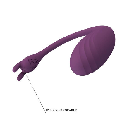 Catalina Huevo Vibrador con APP Púrpura