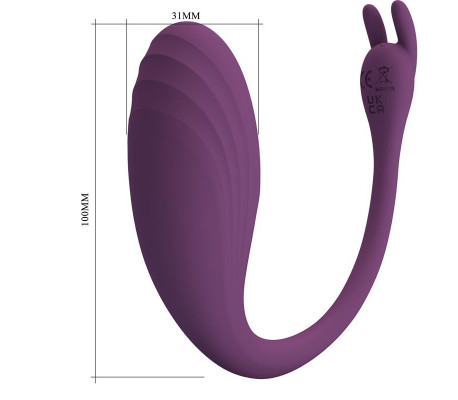 Catalina Huevo Vibrador con APP Púrpura